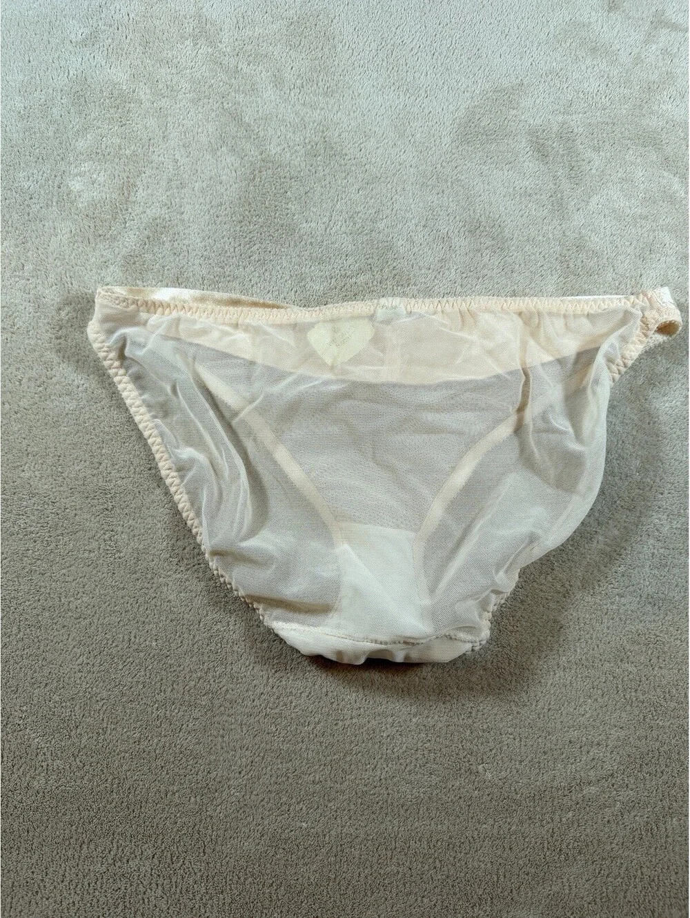 Vintage Victoria’s Secret L NWT Sheer Mesh Satin Bikini Panties Y2K Deadstock